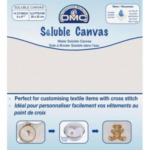 Cross stitch papers, stickers, canvas.