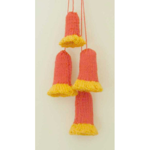 picture of knitted Australian Christmas Bell flowers
