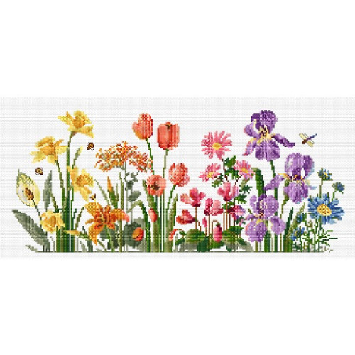 Flower Power: 2 counted cross stitch kits or charts from Country Threads