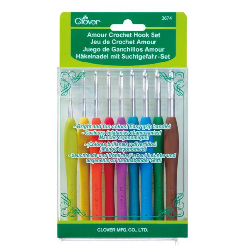 Clover Amour Crochet Hook set of 9