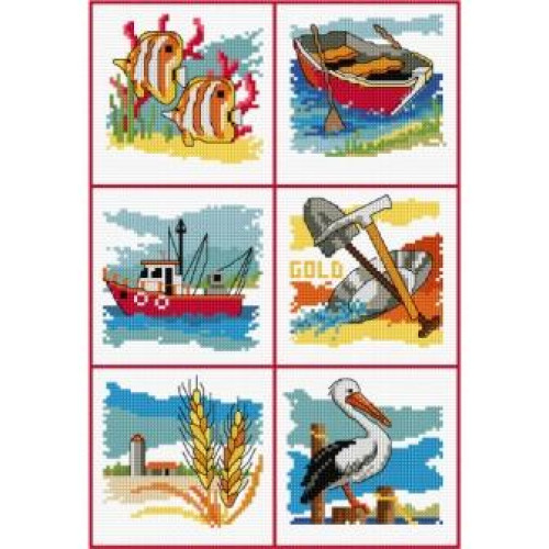 Grey Nomads counted cross stitch kit or chart by Country Threads 