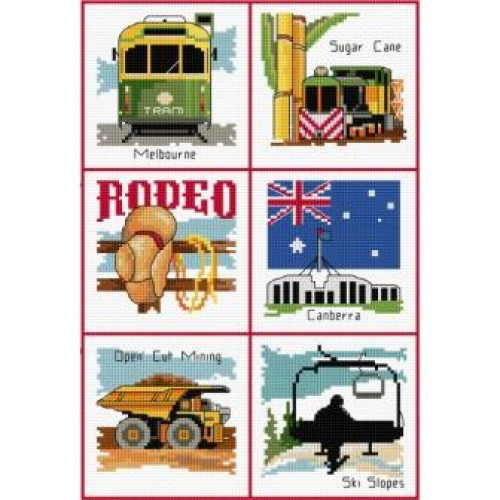 Grey Nomads counted cross stitch kit or chart by Country Threads 