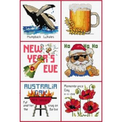 Grey Nomads counted cross stitch kit or chart by Country Threads 