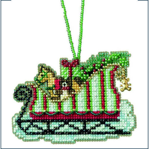 Mill Hill Charmed Ornaments - Toyland Sleigh 8.9 x 6.4cm