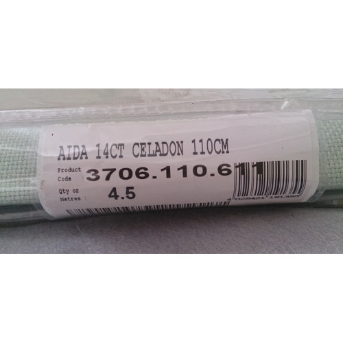 Aida 14ct celadon Zweigart 3706.110.611