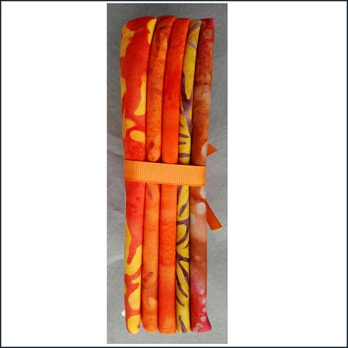 Batik Oranges Fabric fat quarter pack from Birch Creative 