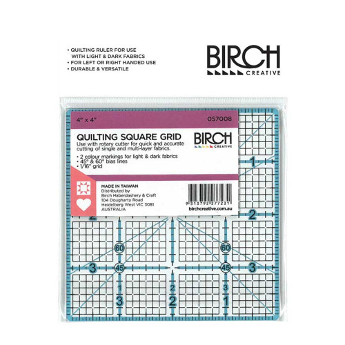 Birch Quilting Square Grid 4.5in x 4.5in 