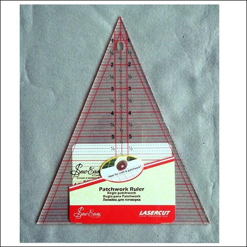 Quilters Ruler - triangle 8.5in x 7in