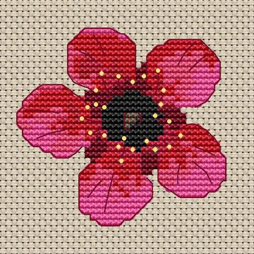 Tea Tree Blossom counted cross stitch kit 