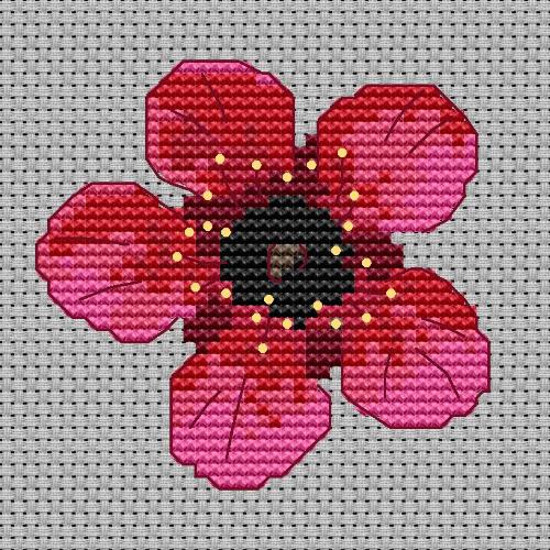 Tea Tree Blossom counted cross stitch kit 