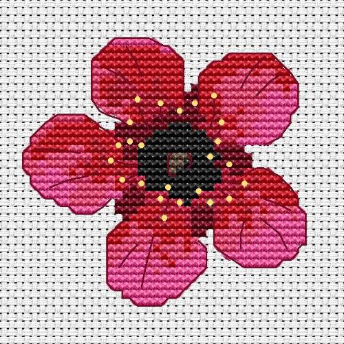Tea Tree Blossom counted cross stitch kit 
