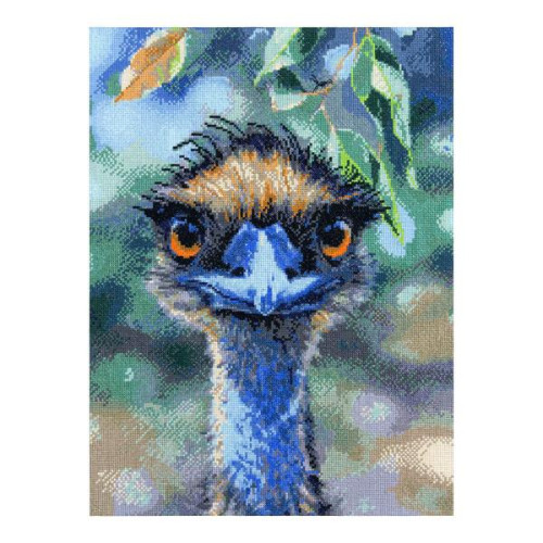 Birds Eye View Emu counted cross stitch kit 