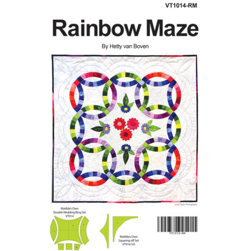 Rainbow Maze instruction booklet for 53 inch square wall quilt