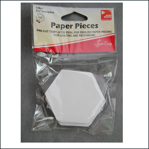 Sew Easy English Paper Pieces - Hexagon 1.25 inch