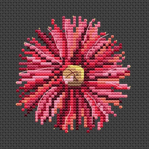 Red Flowering Gum Blossom counted cross stitch kit