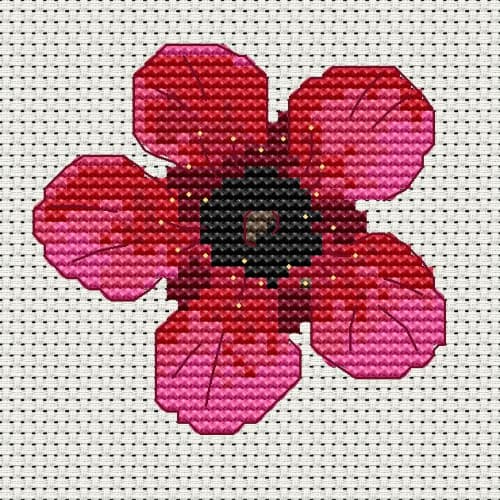 Tea Tree Blossom counted cross stitch kit 